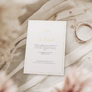 Invitation En Aluminium Élégance Classique - Détails de Mariage Simples en