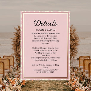 Invitation En Aluminium Élégant boîtier Mariage rose et Rose or