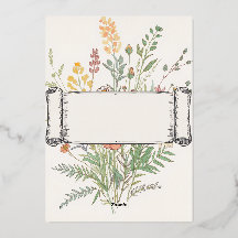 Élégant cadre floral botanique aquarelle pour mari