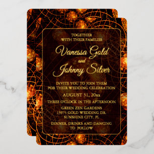 Invitation En Aluminium Élégant Classique Boho Moderne Or #901 Mariage