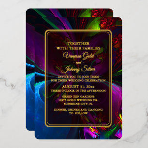 Invitation En Aluminium Élégant Classique Moderne Motif Floral #902 Mariag