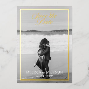 Invitation En Aluminium Élégant Enregistrer la Date