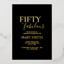 Elegant Fifty and Fabulous 50th Birthday Party