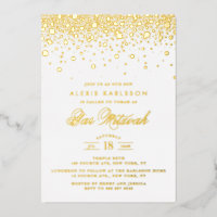 Elégant Fond Or Confetti Dots Bar Mitzvah