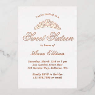 Invitation En Aluminium Élégant Formel Douze Ans