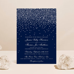 Invitation En Aluminium Élégant Glam Confetti Mariage Real