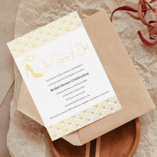 Invitation En Aluminium Elegant Japanese Bridal Shower