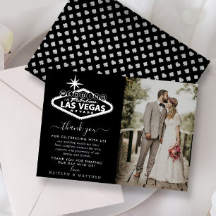 Invitation En Aluminium Elégant Las Vegas Destination Merci de mariage
