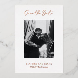 Invitation En Aluminium Élégant Mariage moderne simple Enregistrer la date