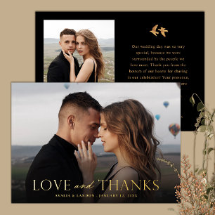 Invitation En Aluminium Elégant Mariage photo Black Gold
