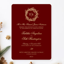 Élégant Mariage Red Gold