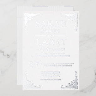 Invitation En Aluminium Élégant Mariage traditionnel hawaïen d'argent