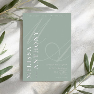 Invitation En Aluminium Élégant minimaliste moderne Mariage d'argent et d'