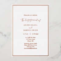 Élégant moderne Mariage engagement Parti Rose Gold