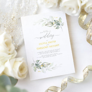 Invitation En Aluminium Élégant rêvé verdure mariage minimal soft