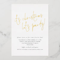 Élégant Script Son Noël Lets Party Luxe