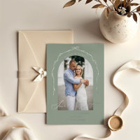 Élégant Vert Main Tirée Bow Ribbon Enregistrer La