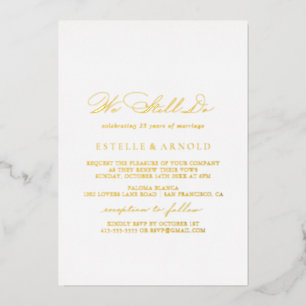 Invitation En Aluminium Élégante Calligraphie Élégante Nous Faisons Encore