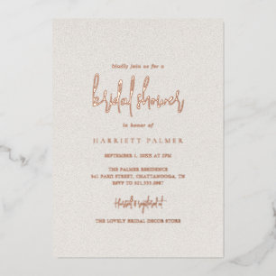 Invitation En Aluminium Élégante Fête de Mariage Beige Intemporelle