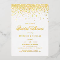 Élégante Fête des mariées de points Confetti Gold 