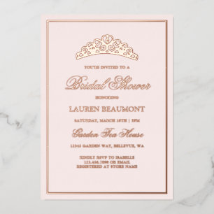 Invitation En Aluminium Élégante Fête des mariées royale rose-bleu