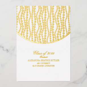 Invitation En Aluminium Élégante maîtrise de l'Université de l'Université 