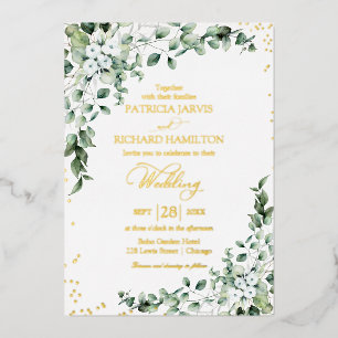 Invitation En Aluminium Elégante verdure Mariage aquarelle