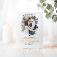 Élégante verdure Photo superposition Mariage blanc