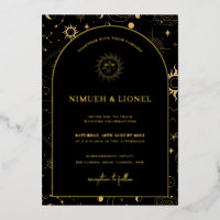 Éléments Mystiques Célestes Foil de Mariage Signe