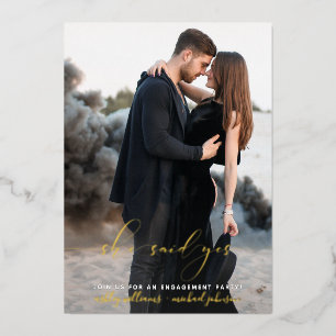 Invitation En Aluminium Elle A Dit Oui Photo Moderne