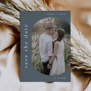 Invitation En Aluminium EMELIA Silver Foil Marine Boho Wedding Enregistrer