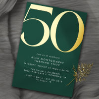 Emerald Green + Or | Cool Moderne 50e Anniversaire