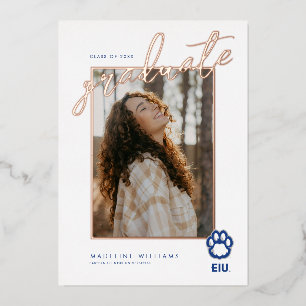 Invitation En Aluminium Empreinte de panthère de Eastern Illinois Panthers