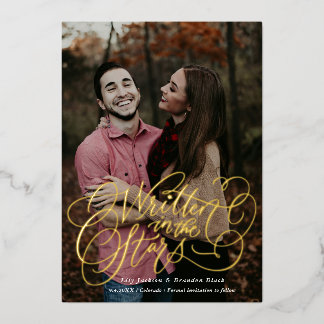 Invitation En Aluminium Étoiles Enregistrer la date