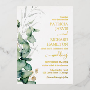 Invitation En Aluminium Eucalyptus Mariage vert
