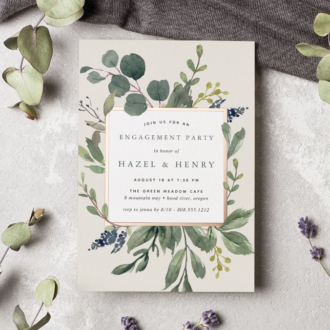 Invitation En Aluminium Eucalyptus & Sage (Créateur téléchargé)