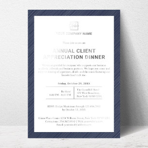Invitation En Aluminium Événement de fête d'entreprise personnalisée