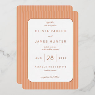 Invitation En Aluminium Faire Carton d'Invitation de Mariage Minimaliste a