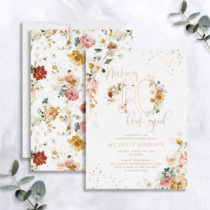 Invitation En Aluminium Faire paraître 40 ans sous son meilleur jour Flora