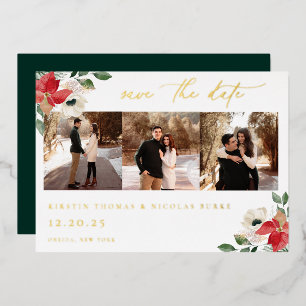 Invitation En Aluminium Faire part de date de mariage photo florale botani