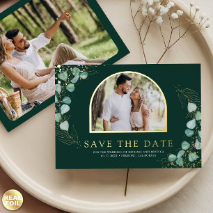 Invitation En Aluminium Faire part de mariage émeraude avec photo d'eucaly