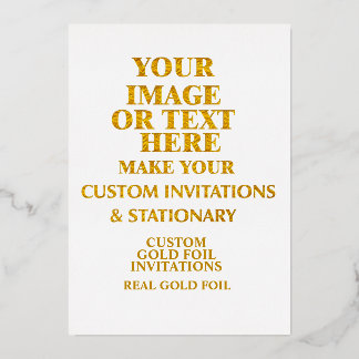 Invitation En Aluminium Faites votre propre or personnalisé personnalisé