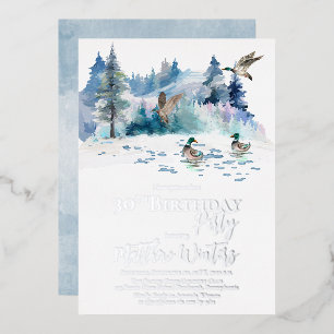 Invitation En Aluminium Fête d'anniversaire 30 ans des canards en forêt