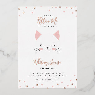 Invitation En Aluminium Fête d'anniversaire de Kitten