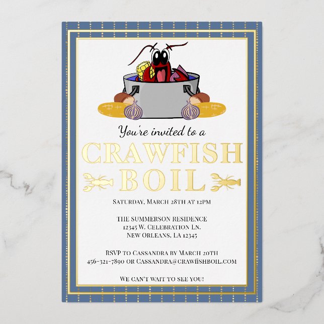 Invitation En Aluminium Fête de barbecues de fruits de mer d'été avec boui (Recto)