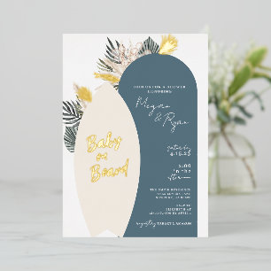 Invitation En Aluminium Fête de Bébé Bohème sur la Plage Bébé à Bord