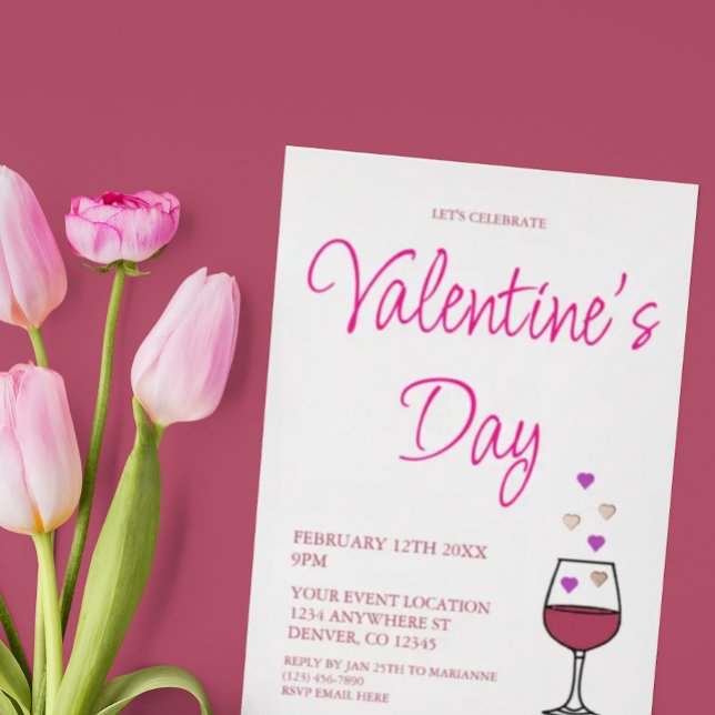 Invitation En Aluminium Fête de la Saint Valentin (Créateur téléchargé)