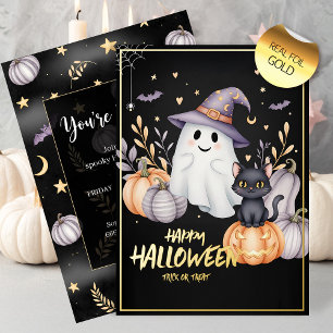 Invitation En Aluminium Fête de l'Halloween magique