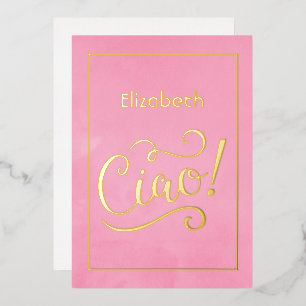 Invitation En Aluminium Fête de mariage italien vin rose et or