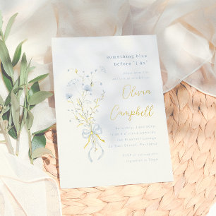 Invitation En Aluminium Fête de mariage Something Blue Wildflower